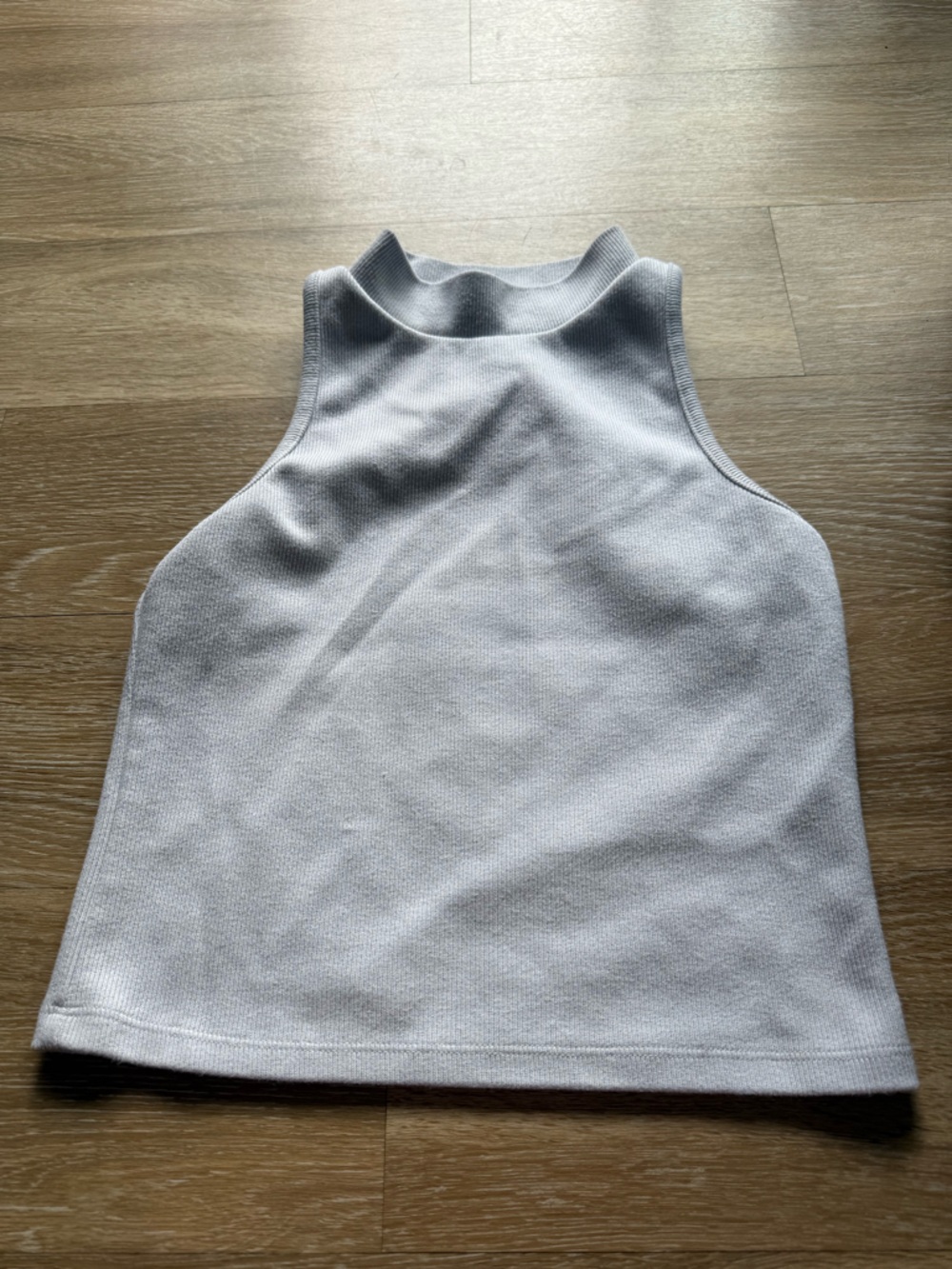 White Ribbed Tank Top